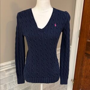 Ralph Lauren Dark Blue Cable Knit Sweater